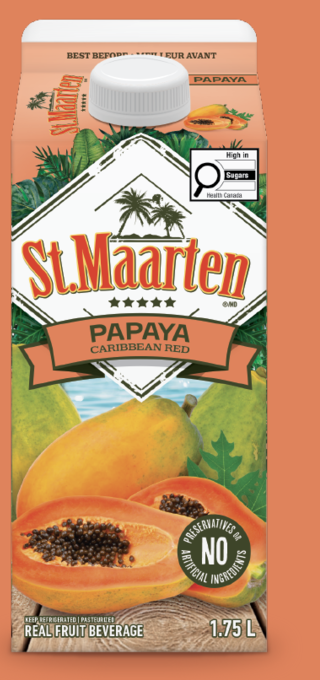 St Maarten Papaya carton
